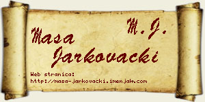 Maša Jarkovački vizit kartica